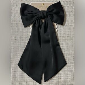 SUNDAY•STATE Black Large Satin Bow Hair Clip